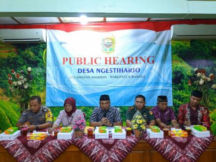 Publik Hearing Peraturan Desa tentang Perubahan Anggaran Tahun 2019 Desa Ngestiharjo