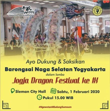 Barongsai Naga Selatan Yogyakarta siap meramaikan Mall SCH