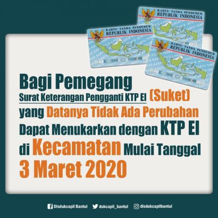 Pengumuman dari Dinas Kependudukan dan Pencatatan Sipil Kabupaten Bantul