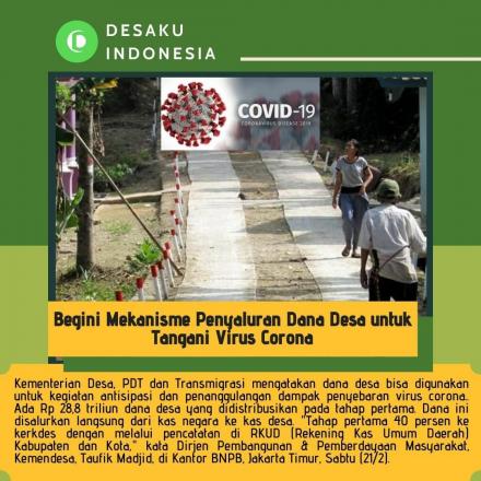 Begini Mekanisme Penyaluran Dana Desa Untuk Tangani Covid-19