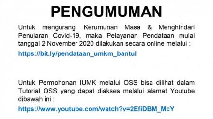 Pelayanan UMKM Sekarang Bisa Online !!