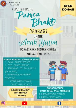 KARANG TARUNA PANCA BHAKTI BERBAGI UNTUK ANAK YATIM