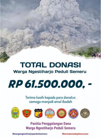 Update Donasi Warga Ngestiharjo Peduli Semeru