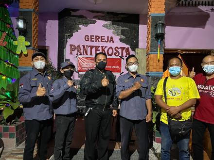 Giat Pengamanan Gereja oleh Jaga Warga Ngestiharjo