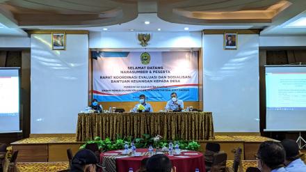 Rakor evaluasi dan sosialisasi bantuan Keuangan