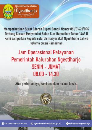 Jam Operasional Pelayanan selama Ramadhan