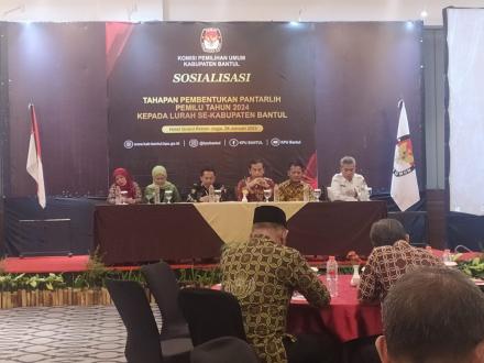 Sosialisasi Tahapan Pembentukan Pantarlih Pemilu Tahun 2024 kepada Lurah se-Kab