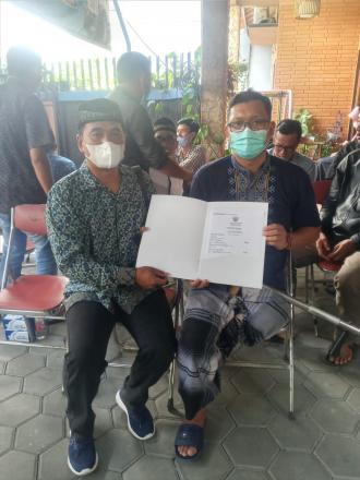 Penyerahan Akta Kematian alm. Bp Subagya
