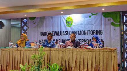 Rakor evaluasi dan sosialisasi bantuan Keuangan 
