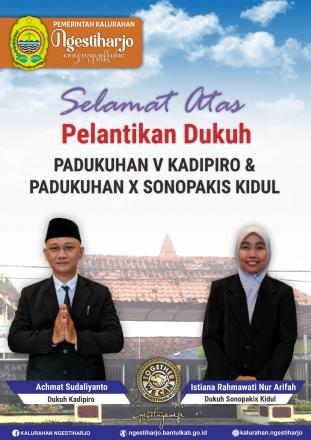 Selamat Atas Dilantiknya Dukuh Kadipiro dan Sonopakis Kidul 