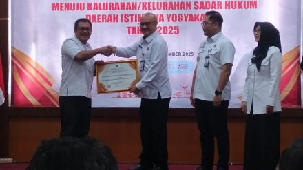 Pengukuhan Kalurahan/Kelurahan Binaan Sadar Hukum D.I. Yogyakarta Tahun 2025