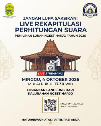 Siaran Live Streaming Rekapitulasi Perhitungan Suara Pemilihan Lurah Ngestiharjo